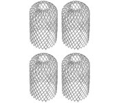 4pcs Protector de canaleta de acero inoxidable Conveniente malla fina Downpipe Protección del tamiz de canaleta para exteriores