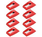 Agujas del tocadiscos de 8 piezas, agujas de lápiz de repuesto universales Agujas de lápiz óptico de repuesto para Vin Rojo