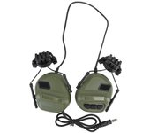 Cascos Auriculares Protectores auditivos Orejeras Cascos Auriculares de comunicación Casco ajustable 360º Verde