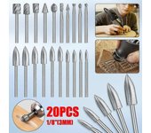 Grabado de madera Juego de brocas Fresadora para herramienta rotativa Dremel