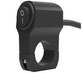 Universal Motocicleta aleación de aluminio impermeable manillar interruptor de control de luz Negro