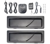 Car Hidden License Plate Kit Curtain Shutter Cover Up Rust Proof Waterproof Negro 41.7 x 14.4 x 2.3cm