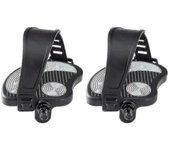 Pedales de bicicleta estática con correas para bicicleta de giro y bicicleta estática de interior, 1/2 pulgada