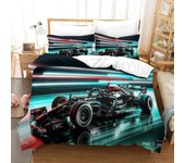 Juego de fundas nórdicas F1 Racing Bedding Juego de colchas nórdicas impresas en 3D para niños adultos Sin edredón doble Single135x200cm