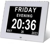 2024 Reloj de demencia Reloj de Alzheimer Reloj de calendario digital grande para personas mayores, reloj con día y fecha F -gt (7 pulgadas)
