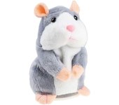 Juguete de peluche de hámster parlante repite lo que dices Juguete interactivo de peluche para niños divertidos Gris