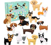 Wjiaer Kit de manualidades para cachorros Niños Manualidades de bricolaje y juego de costura Peluche de fieltro de animal de peluche para niñas y n...