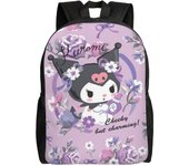 Mochilas Kuromi para niños, niñas, mochilas para computadoras portátiles de dibujos animados, mochila liviana y duradera, mochila escolar para adol...