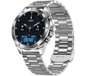 NX1 Pro Reloj inteligente de negocios de metal de lujo Monitoreo de salud Llamadas Bluetooth Reloj deportivo a prueba de agua Plata