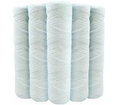 Juego de 5 cartuchos de filtro de agua en espiral anti sedimentos 9 pulgadas 3/4 - 5 micras compatibles con filtros de 10 pulgadas fabricados en Fr...