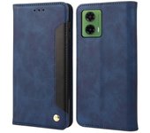 Para Motorola Moto G35 5G Funda PU Cuero PU Protección A Prueba De Golpes Cubierta De Teléfono - Azul Multicolor Blue