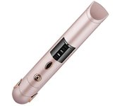 unbrand Plancha de pelo inalámbrica portátil para viajes Mini plancha recargable USB con placas de cerámica Oro color de rosa
