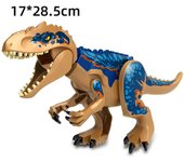 unbrand Figuras de dinosaurios, Bloques de T-Rex Indominus, Bloque de dinosaurio grande, Fiesta de cumpleaños para niños marrón y azul hybrid tyran...