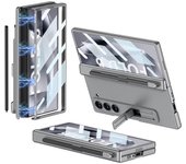 para Samsung Galaxy Z Fold 6 Estuche con portalápices y soporte ajustable y protector de pantalla frontal Funda protectora todo incluido para Galax...