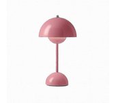 Nordic recargable flor lámpara de mesa de noche lámpara de escritorio seta dormitorio decoración de mesa de noche lámpara de noche luces de noche Rosa