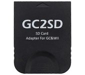Lector de tarjetas de memoria Gamecube para Wii 512MB GC2SD Adaptador de tarjeta para Nintendo Gamecube Negro