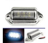 Chrome 6 Led Matrícula Etiqueta Lámpara de luz para camión Suv Remolque Van Universal