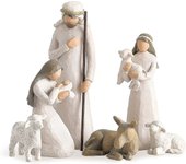 Natividad, Figuras de la Natividad esculpidas pintadas a mano, Set de 6 piezas Gaoly-q