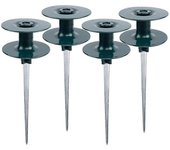 Paquete de 4 púas de guía de manguera de jardín, guía de manguera en guía de manguera de jardín de zinc con mangueras de agua de metal Como se muestra