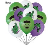 Super Hero Avengers Hulk Party Supplies Cumpleaños de los niños Vajilla desechable Tazas Plato Mantel Globo Banner Decoración [jkw] Globos 18pcs