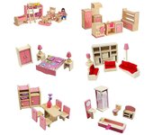 1 Set 1:12 Miniatura para Casa de muñecas Muebles de madera Niño para juguetes de juego Regalo fo Al azar