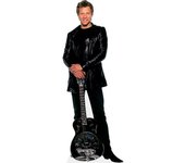 Celebrity Cutouts Jon Bon Jovi (Guitarra) Recorte de cartón (tamaño natural O tamaño mini). Pie. Párate. Mini Size Cutout