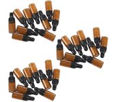 POTATO 30pcs 3ml botellas goteras de vidrio marrón vacío con pipeta para aceite esencial