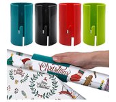 Paquete de 4 Cortador de papel de regalo deslizante - Cortador de rollo portátil para envolver regalos, envolver Navidad y cumpleaños