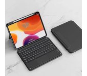 Funda con teclado para Ipad Mini 6 2021 (8.3 pulgadas), cubierta magnética desmontable, soporte vertical y teclado trackpad de tecla redonda de col...