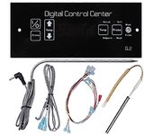 Tablero de control G2, kit de tablero de control de termostato digital para Louisiana CS570 CS450 LG700 LG900 Grill Parts US Plug Negro