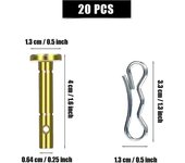 20 Set Snow Blower Shear Pins And Cotter Pins, 20 Pcs 738-04124 Y 20 Pcs 714-04040 Shear Pin Replacement For Mtd Cub Cadet Troy-bilt Snowblowers