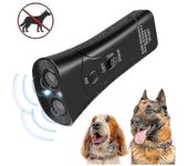 Repelente de perros ultrasónico Dispositivo portátil de entrenamiento de perros ladrando perro con linterna led