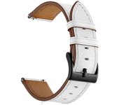 Correa de cuero para Huawei Watch GT3 42mm / Watch GT2 42mm Blanco