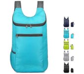 Mochila plegable ultraligera, mochila pequeña para senderismo, mochila plegable ligera y duradera para  Negro