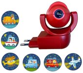 Star Moon Animal Proyector Led Proyector 6 Sensor de Imagen Eu Plug Luz Nocturna Niños Niños Bebé Rojo