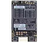 1.2GHz 1.3GHz 1.6W VTX 9 canales Audio Video FPV Transmisor 1600MW 7-36V para RC FPV Aire de largo alcance Negro