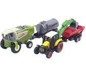 Haloppe 4Pcs/Set 1:55 Tractor Agrícola Juguete con Cubo Portador Trasero Articulaciones Móviles Niños Pequeños Realistas Cosechadora Modelo Camión ...