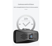 Bluetooth Car Kit Manos Libres Altavoz Inalámbrico con Micrófono Bluetooth 5.0 Apagado Automático Negro