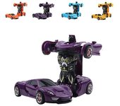 Coche robot transformador dos en uno Porsche modelo mini robot de juguete transformador automático