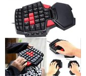 T9 Teclado para juegos con cable de una sola mano Diseño ergonómico portátil Gamepad home gamepad con una sola mano Teclado de juego