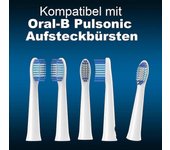Pack de 10 cepillos de repuesto compatibles con los cabezales Oral-B Pulsonic