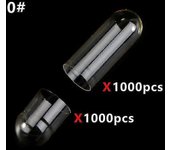 1000pcs Tamaño estándar 00 # 0 # 1 # Cápsulas vacías Cápsulas transparentes de gelatina dura hueca Cápsulas separadas transparentes unidas 0 separa...