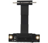 Cable elevador PCIE X1 Cable de extensión PCIe 3.0 X1 a X1 doble en ángulo recto de 90 grados PCI Express de 8 Gbps negro