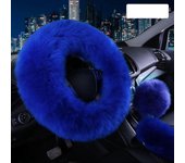 3 Cubiertas de volante esponjosas, cubiertas de rueda de coche de pura lana universales, suaves, cómodas, antideslizantes, con cubierta de freno de...