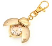 Mariquita Relojes Escarabajo Reloj mujeres hombres niños estudiantes reloj de bolsillo reloj de cuarzo llaveros reloj de bolsillo de Oro