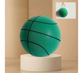 Balón de poliuretano de alta densidad para regates silenciosos de baloncesto para interiores, sin recubrimiento, suave y flexible Verde