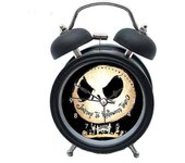 Nightmare Jack Skellington Twin Bell Anime Alarm Clock Non Ticking Analogue Bell Clock
