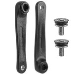 para biela biela izquierda/derecha biela de bicicleta eléctrica BBS01 BBS02 Manivela de bicicleta eléctrica para 8Fun Mid Drive Motor-YuJia Negro