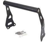 Soporte de soporte de soporte de teléfono delantero de motocicleta Soporte de placa de navegación GPS para teléfono para 2016-2020 (22 mm) Negro