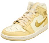 Nike Air Jordan 1 Mid Se Zapatillas de moda para mujer en oro vainilla Vainilla Oro 6 UK